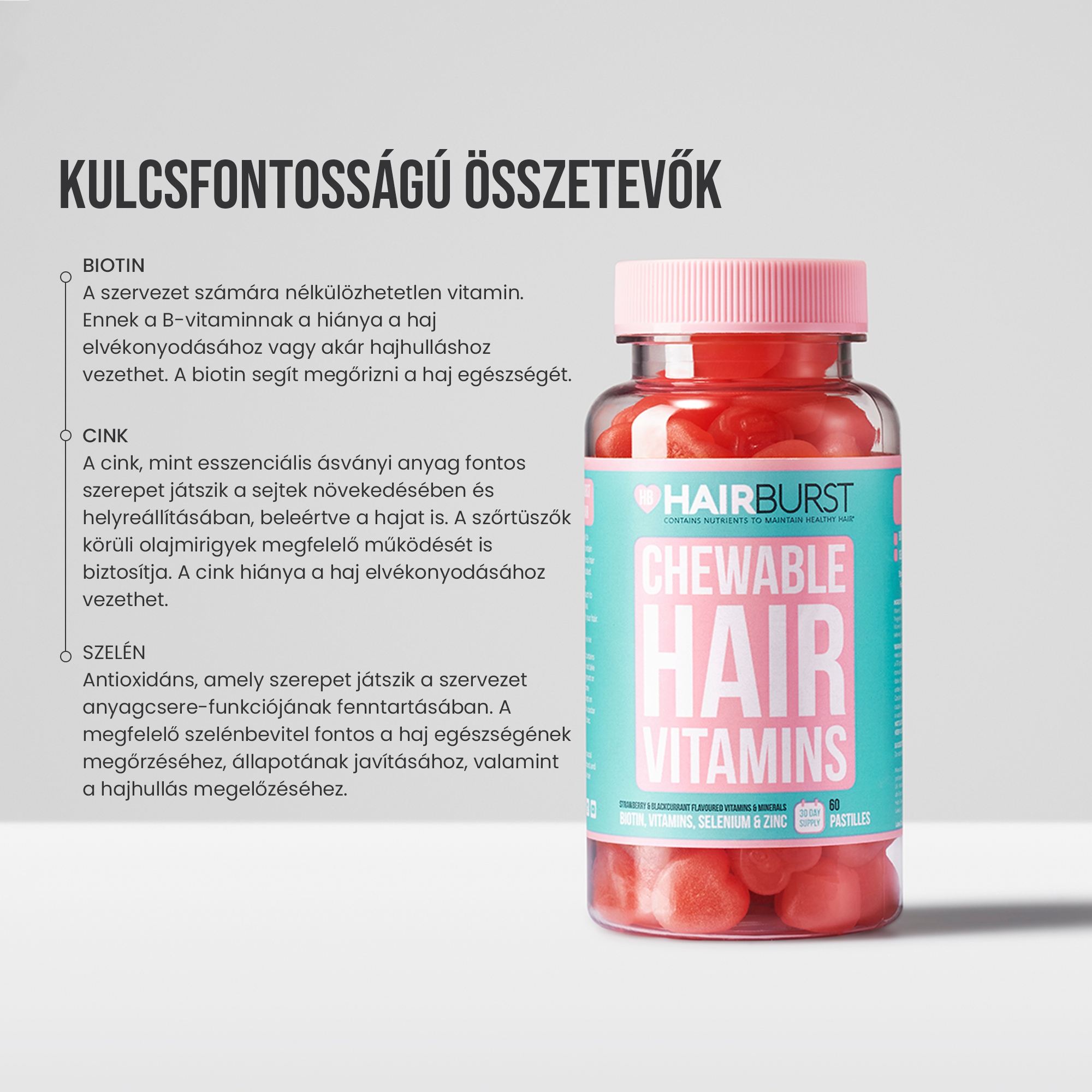 Rágható hajvitamin 3MS